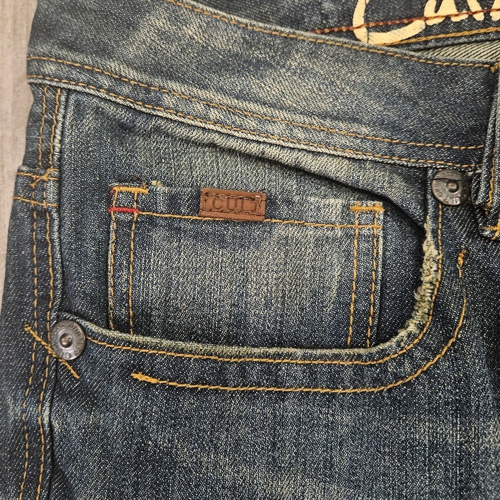 Cult Of‎ Individuality Jeans Size 36x34 Hagen Straight Leg Dark Wash Distressed - Picture 7 of 13